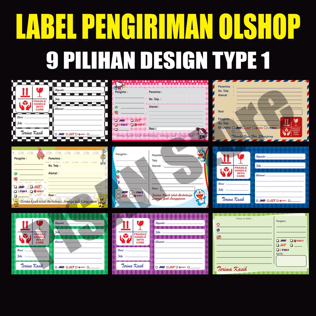 Jual Sticker Label Pengiriman Label Olshop Label Packing Shopee Indonesia