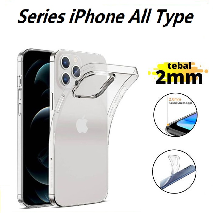 case iphone 7 plus 8 plus max x xs 11 pro 12 pro max 12 pro 13 pro softcase 2mm clear transparant tp