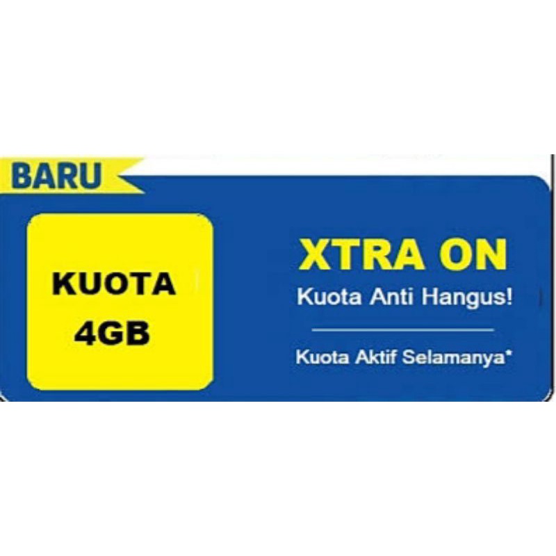 INJECT PAKET DATA XL XTRA ON 4GB(2GB Nasional + 2GB Lokal)30hr