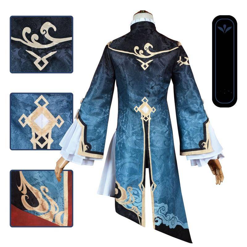 【Wetrose】Genshin Impact Xing Qiu XingQiu Original Ver Battle Uniform Gorgeous Outfit Anime Cosplay Jacket Shirt Pants Costume Kostum Pria Wanita