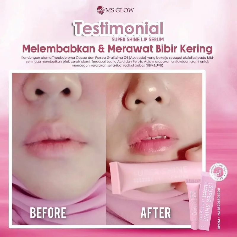 LIP SERUM MS GLOW SUPER SHINE ORIGINAL SERUM BIBIR MS GLOW