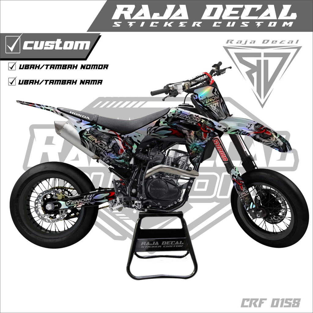 Decal Sticker Honda CRF 150L Fullbody_Stiker Dekal CRF 150 Disain Racing Supermoto Venom
