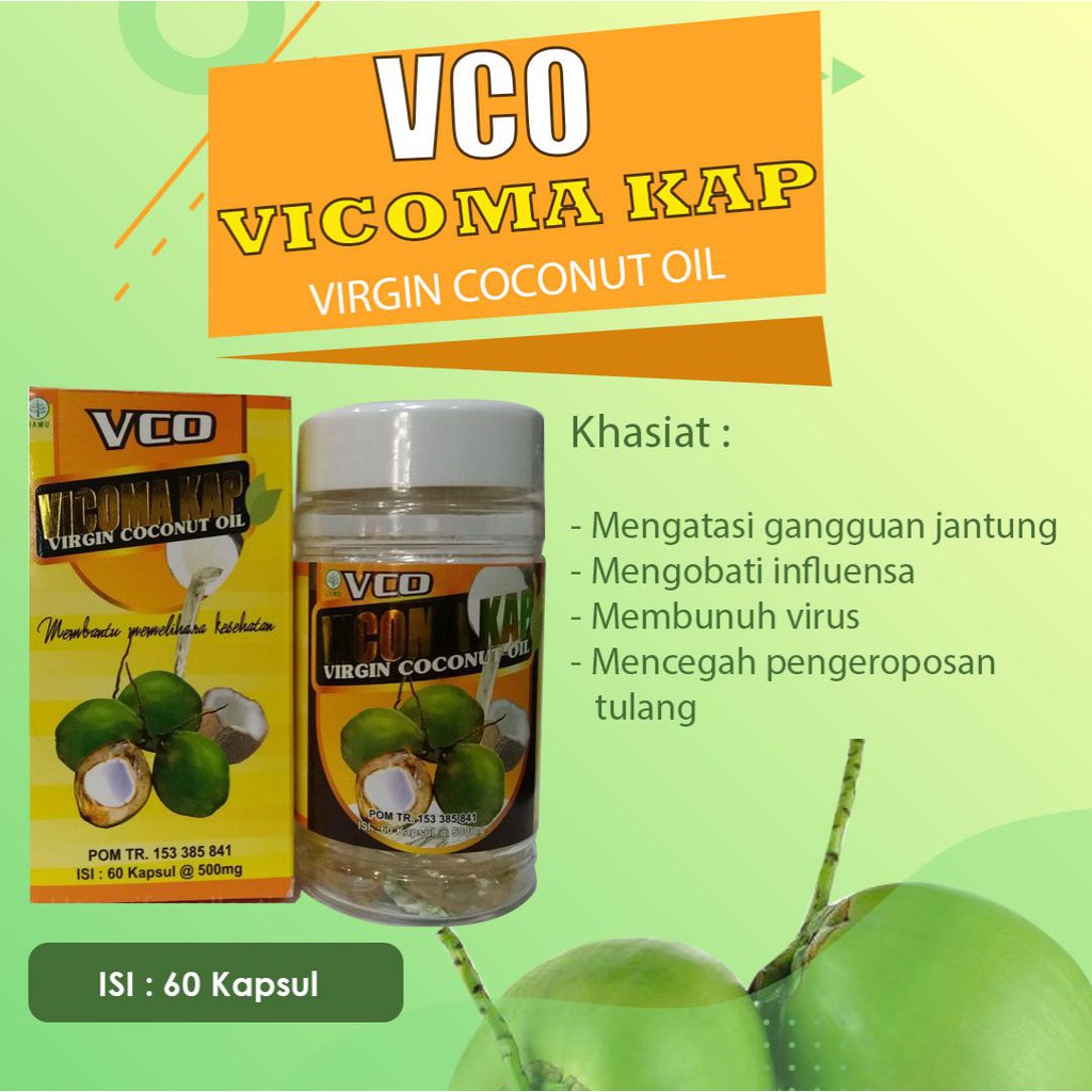 VCO Vicoma Kap Virgin Coconut Oil - 60 Kapsul