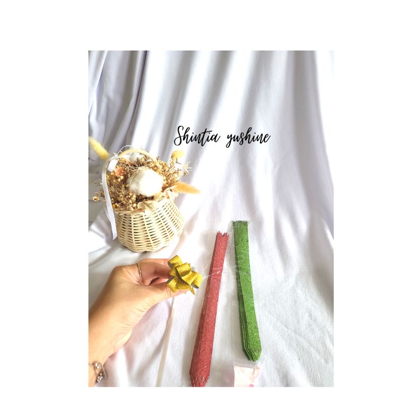 

pita serut kado glitter 12mm ecer