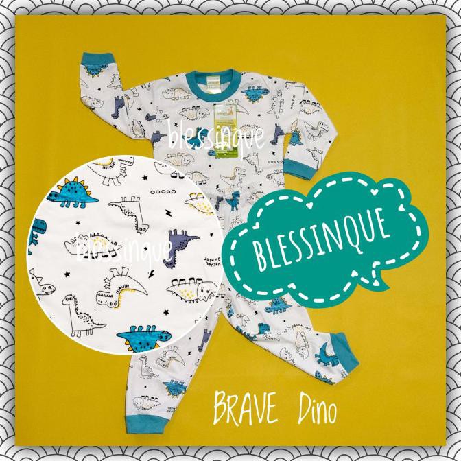 Piyama Dreamwear Velvet Junior Big Size 2-10 Tahun Brave - Brave Pingu, Size 4