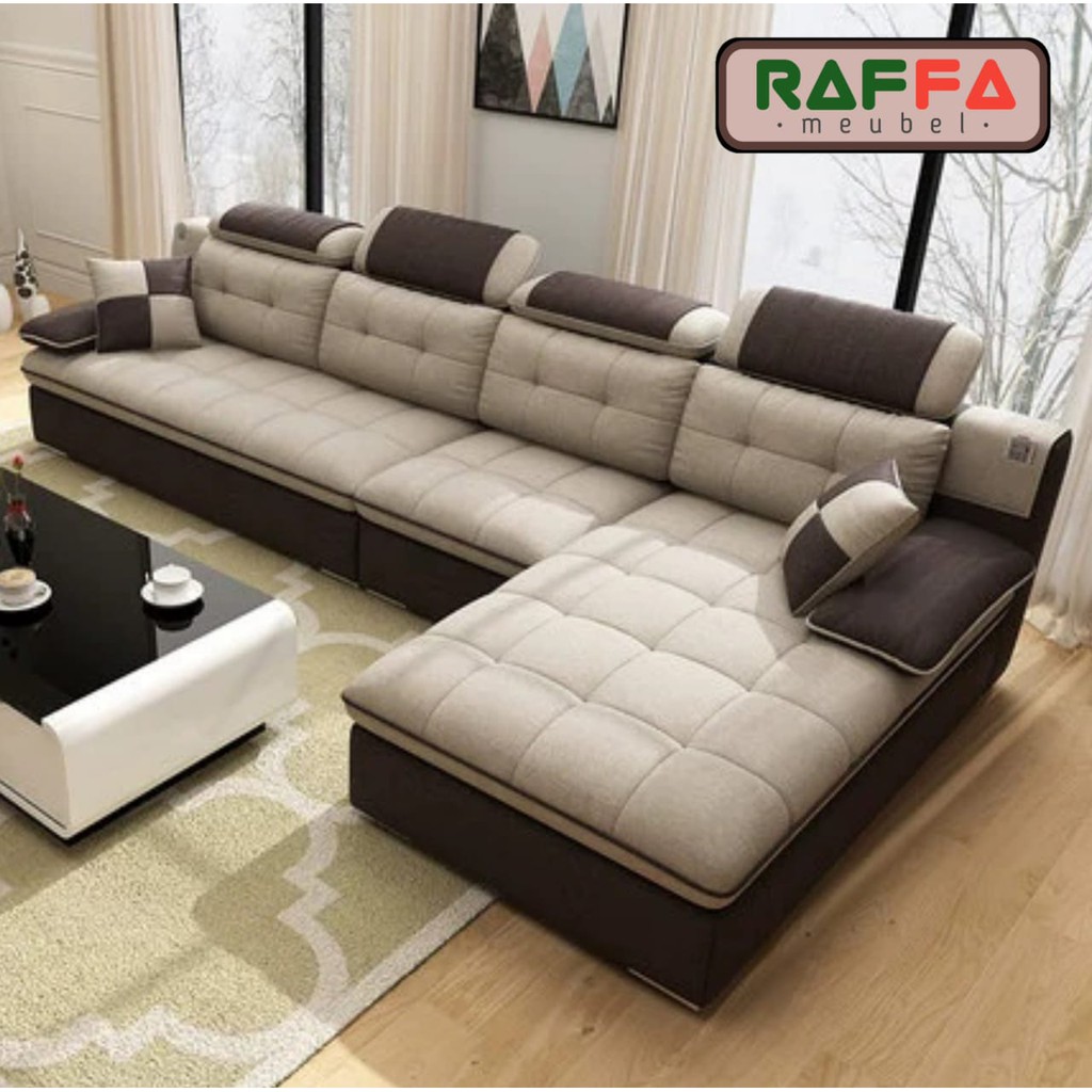 L42 RAFFA MEUBEL - Sofa Leter L - Sofa Minimalis Modern - Sofa Ruang Tamu/Keluarga - Kursi Sofa