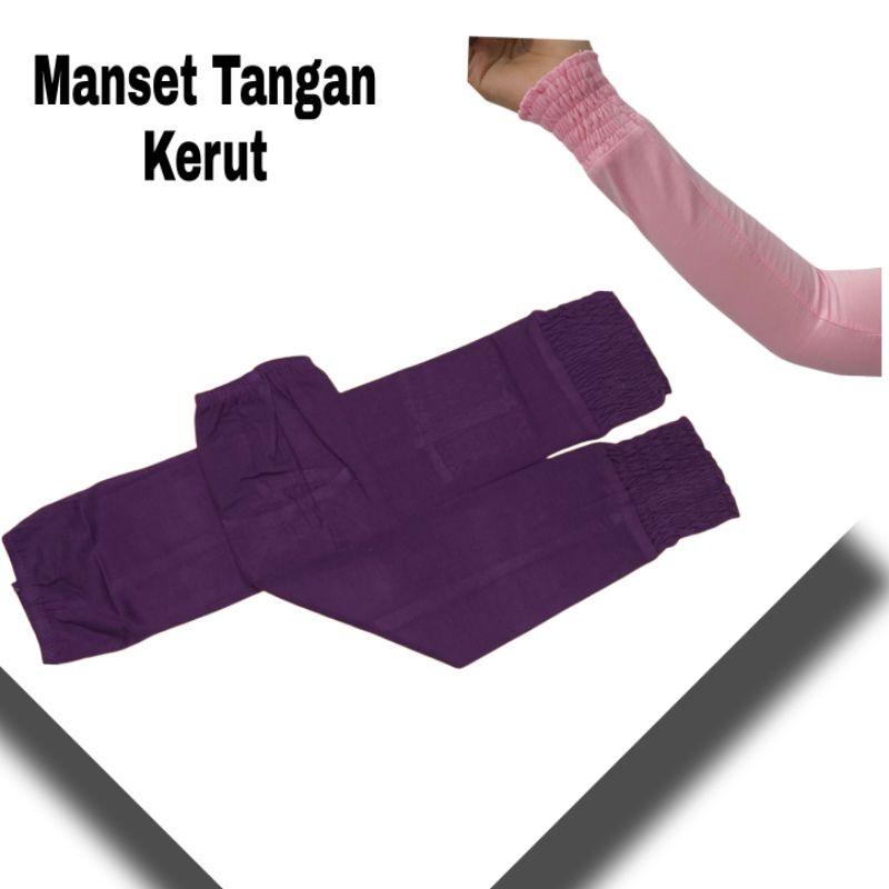 Handsock Kerut Manset Tangan Wanita Kerut Manset Lengan Wanita Manset Wanita Panjang Smoke