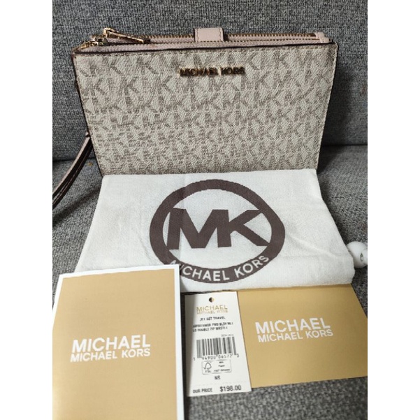 Preloved Dompet MK Wallet Mickael Kors Double Zipper Wrislet