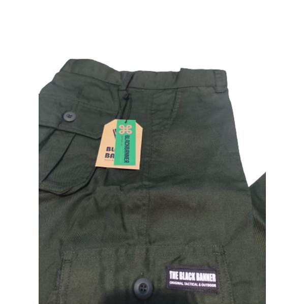 Blackbanner - Celana Cargo Panjang Pria PREMIUM  Cargo pants Army size  Size S - XL ( 27-34)