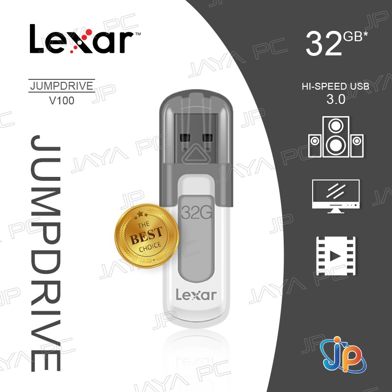 FlashDisk Lexar V100 Jumpdrive 32GB - Flash Disk 32 GB USB 3.0