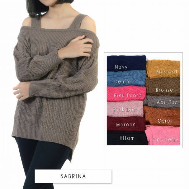 Sabrina premium rajut | baju rajut | rajut korea | fashion wanita | baju kekinian