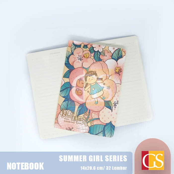 

Notebook / Notes Garis / Buku Tulis A5 Summer Girl Series 32 Lembar