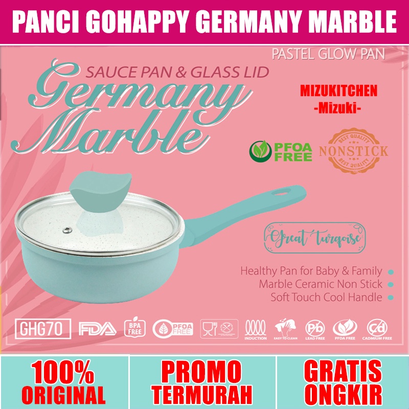 Panci Susu Tosca Germany Marble Milk Pan 16 cm GHG70 Gohappy Greblon Jerman C2 Glow Pan paling bagus