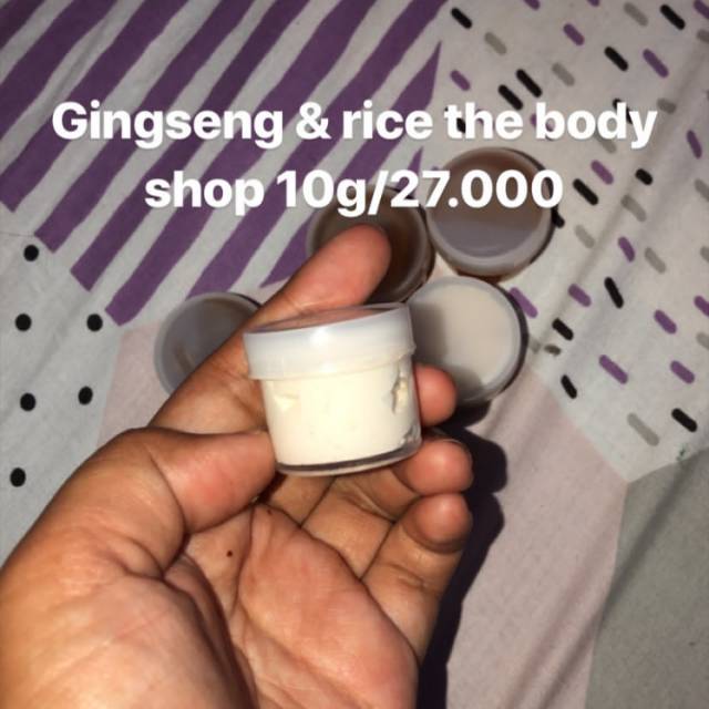 Masker the body shop ginseng n rice share in jar 10 gram