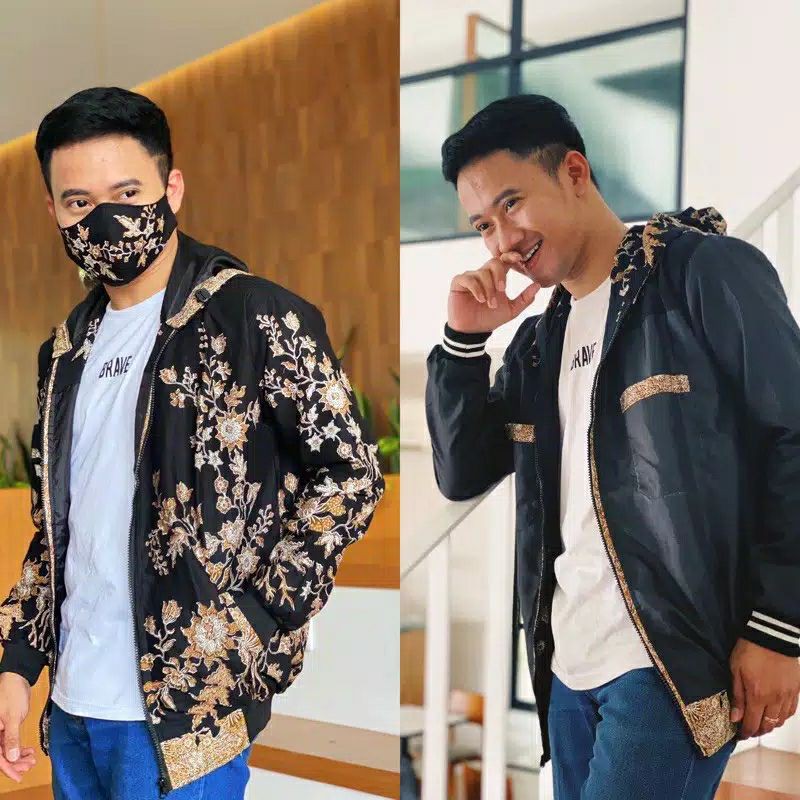 NC READY- Batik Jaket Hoodie Unisex Wanita Pria/ Jaket Batik Full Printing