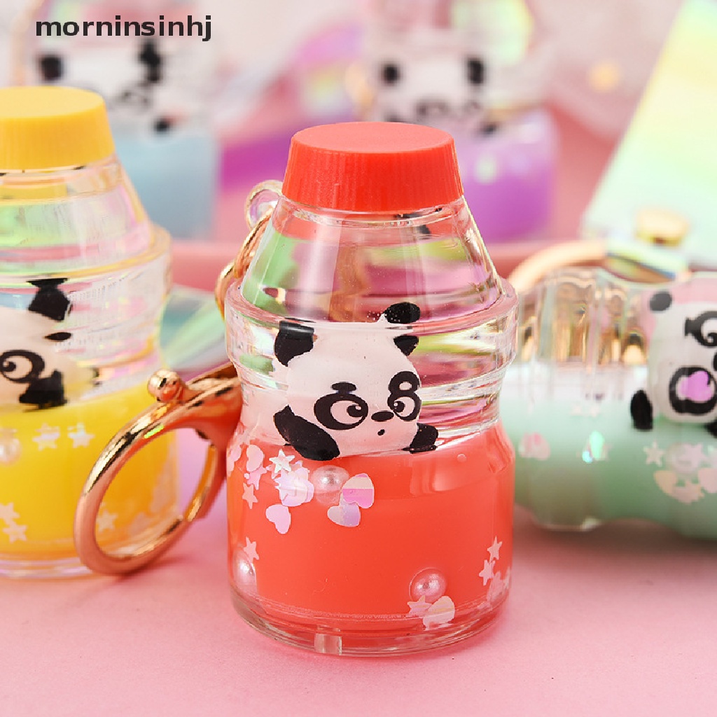 Mor Gantungan Kunci Bentuk Panda Bahan Akrilik Sequin