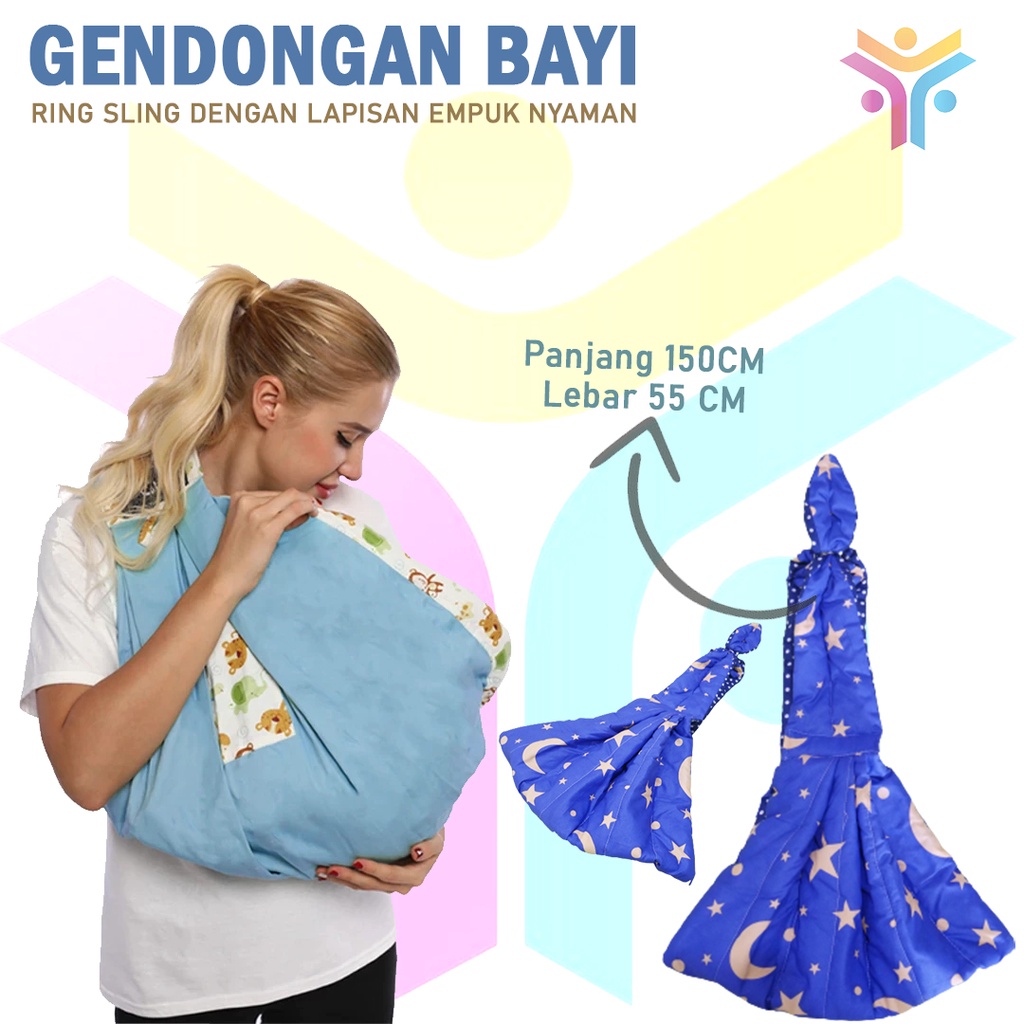 21 || FREE TAS MIKA!! GENDONGAN BAYI RING SLING DENGAN LAPISAN EMPUK NYAMAN || GENDONGAN INSTAN BAYI