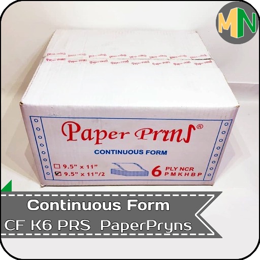

Kertas Continuous Form 9,5" x 11"/2 6 PLY NCR K6 PRS PaperPryns