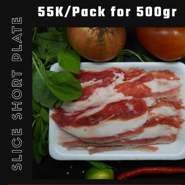 

Daging sapi Slice short plate USA 250gr