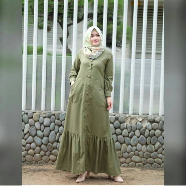 (PO)  GAMIS SYARI RUFFLE