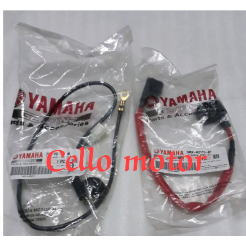 Kabel aki men dan plus nouvo z dan nouvo lele set merah hitam original