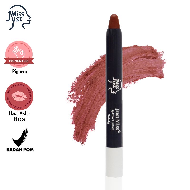 Just Miss Lipstik Matte Netto 2.5G Lipstik Pigmented Perona Bibir Lip Color Colour BPOM JUS-E02-J-13