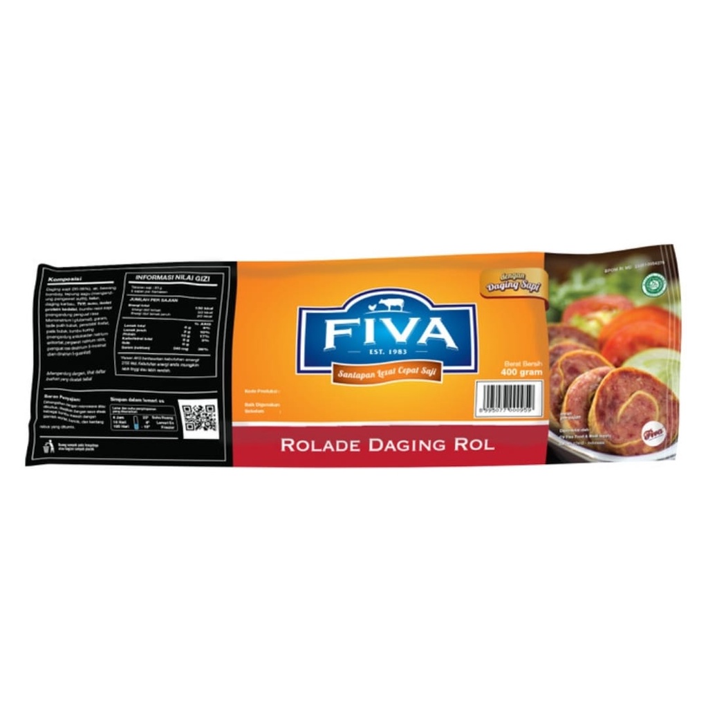 

FIVA ROLADE DAGING SAPI (ROLL) 400 GR