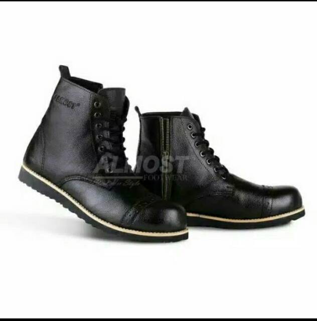 SEPATU SAFETY SEMI BOOTS SKIENZ PRIA KULIT BOOT SAVETY BUT SEPTI BUTS SEVTI