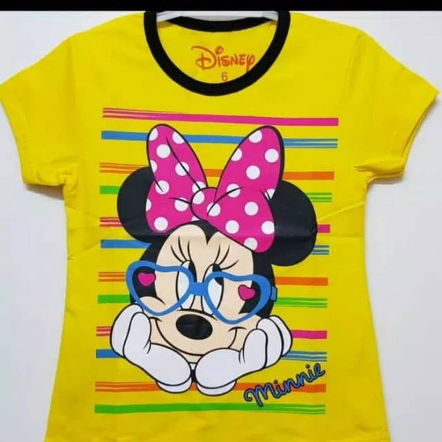  Kaos  Karakter Anak  Oshkosh  Motif Minnie Kuning 1 sd 6 