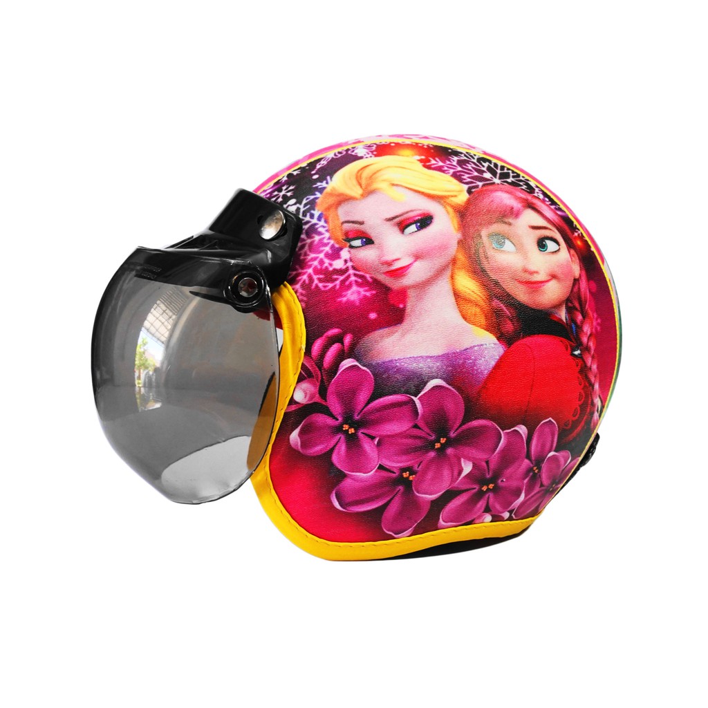 Helm Anak BOGO FROZEN Murah / Helmet Non SNI / Helm Karakter Kartun Lucu / Helm Anak Perempuan Wanita 3 4 5 6 7 Tahun