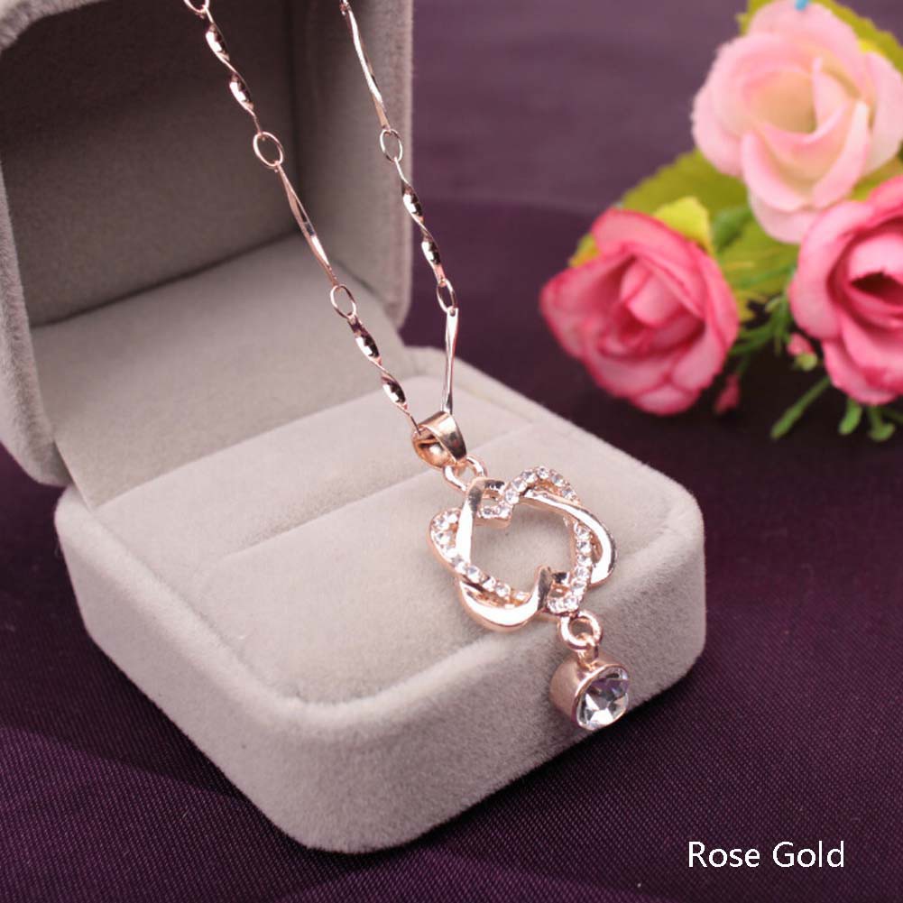 Kalung Maret New Pendant Necklace untuk Wanita PN19 Rose Emas