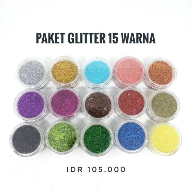 Paket glitter 15 warna