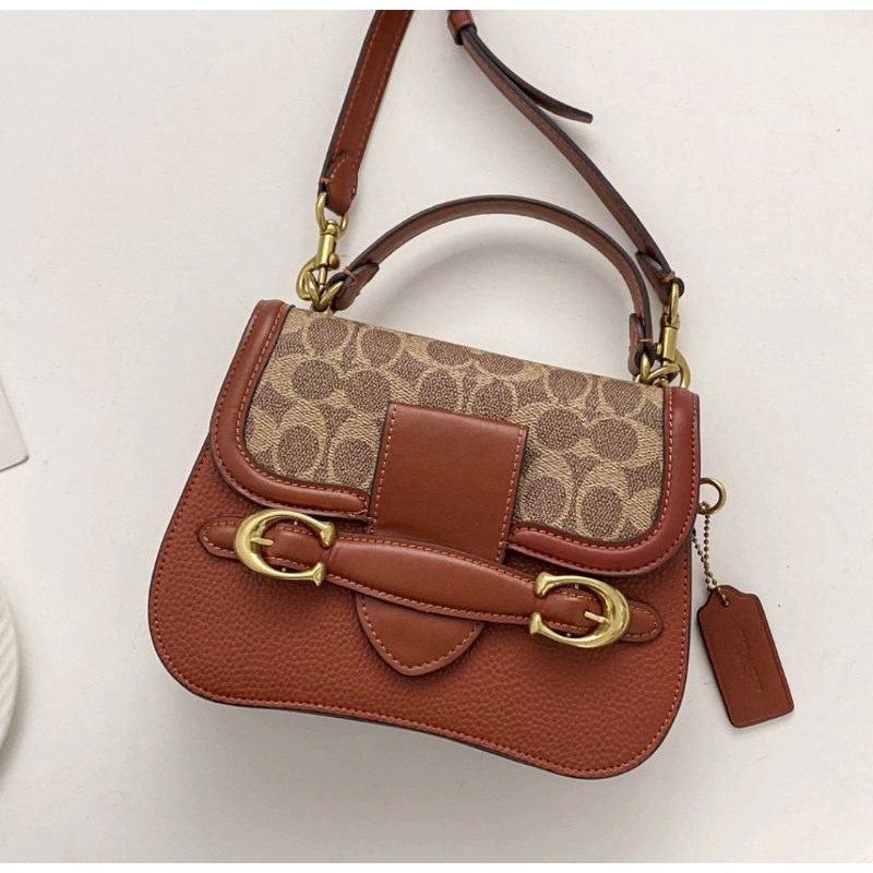 Coach Retro Shoulder Bag In Signature Tan Rust (C0767)