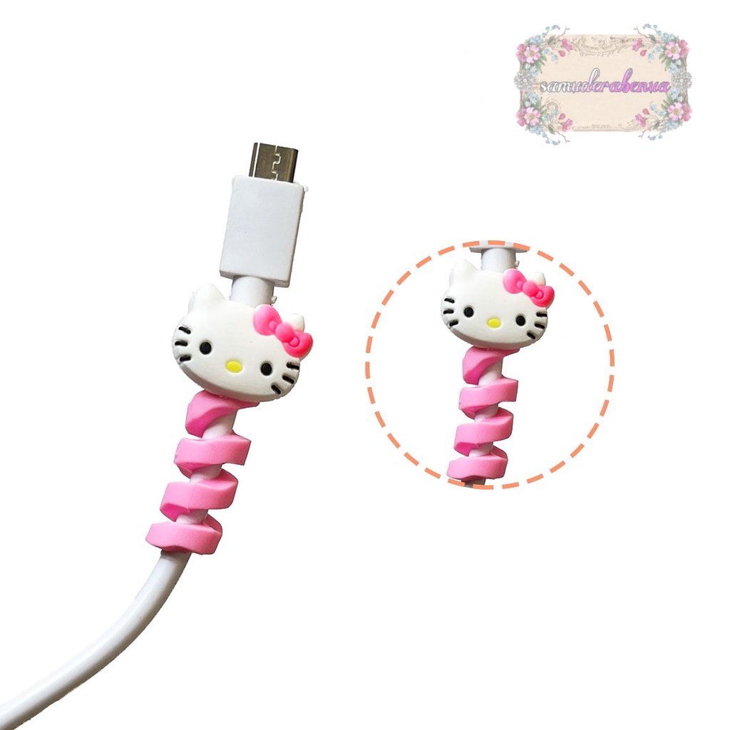 Cable Saver TWIST Cable Protector SPIRAL Pelindung Ujung Kabel karakter android SB3717