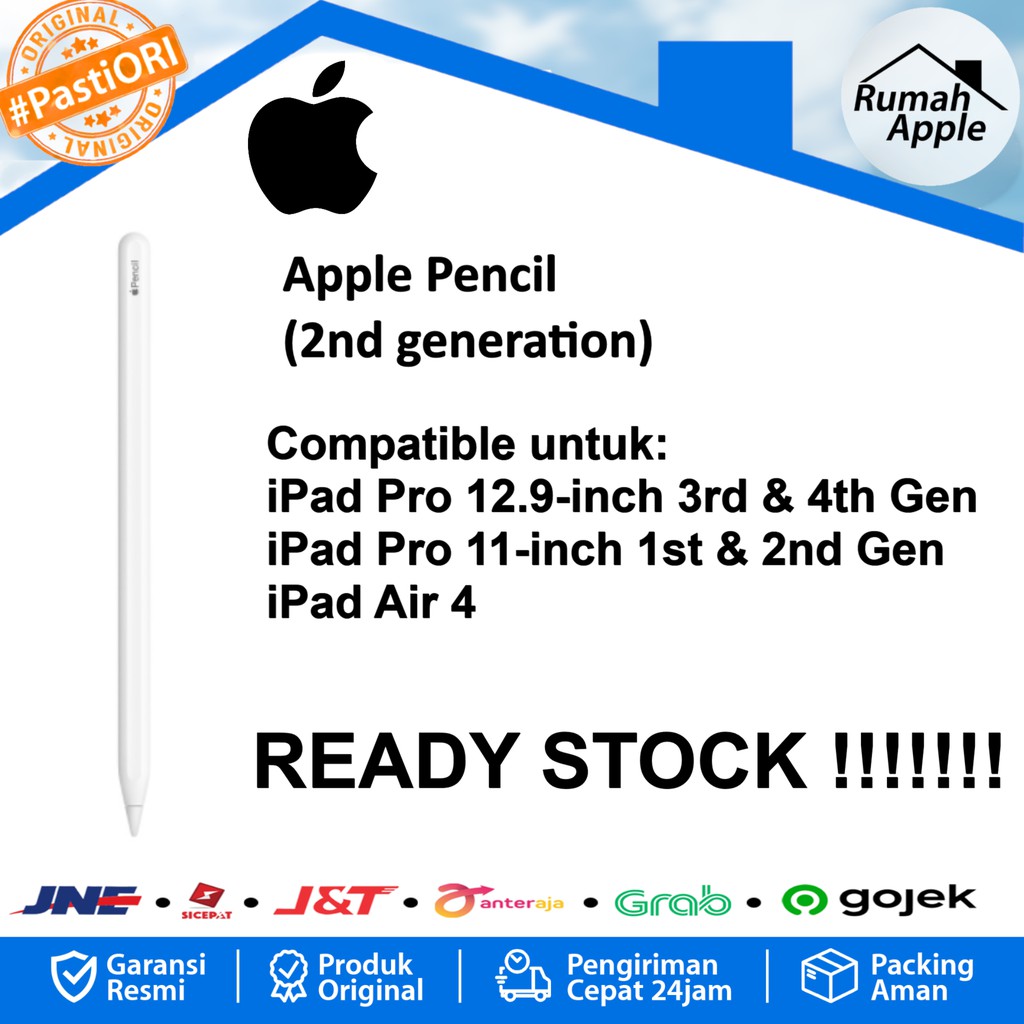 Apple Pencil 2 / Gen 2 / Generasi 2 - Garansi Resmi