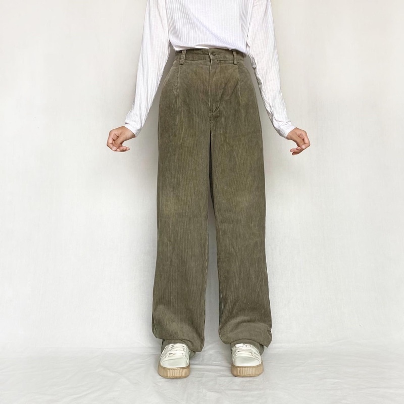 giordano grey baggy corduroy (HW)