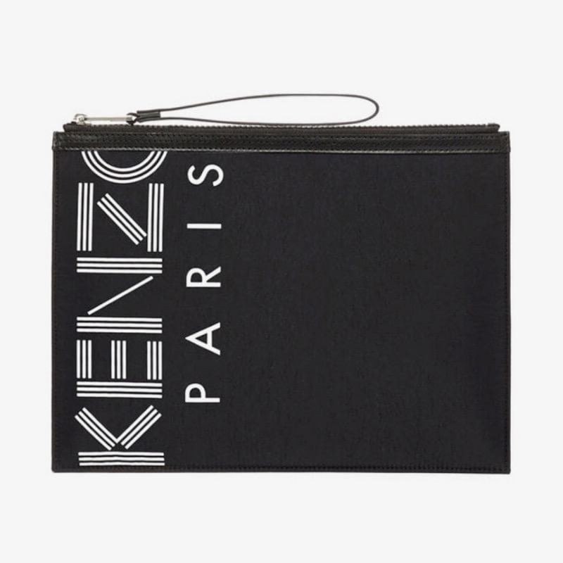 Kenzo Logo A4 Clutch Leather - ORIGINAL 100%