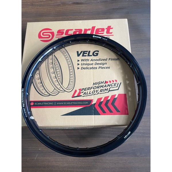 Velg almunium ring 18 lebar 160 hitam ring velg almu 160 18 scarlet racing model tk racing