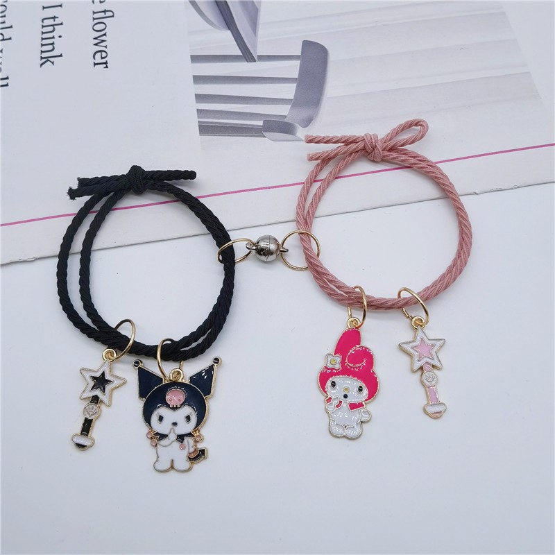 AZ119 [Cod][Ready Stock]2pcs/1pasang Gelang Magnet Couple Gelang Tali Couple Magnet Attract Persahabatan Bracelets