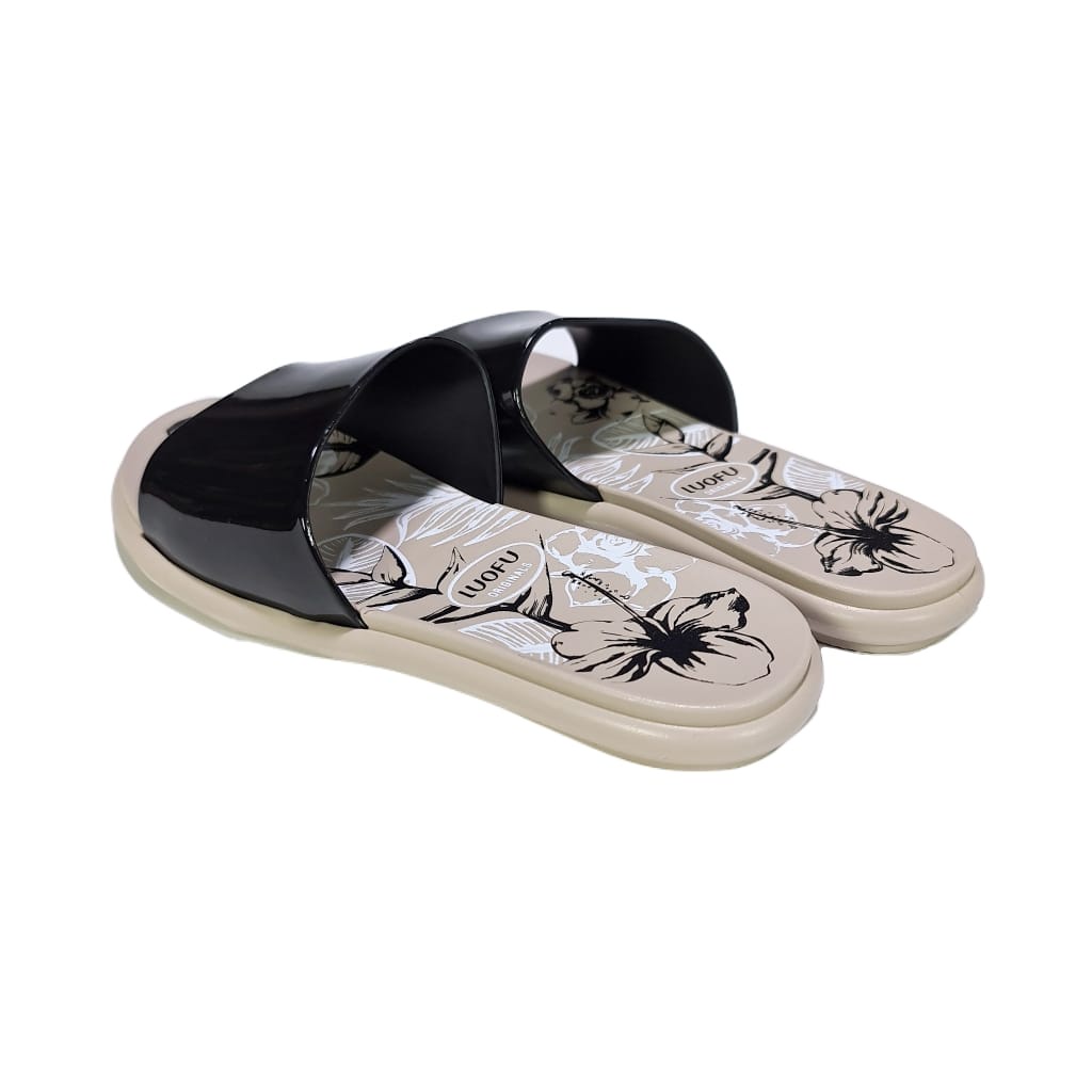 jelly sandal selop wanita luofu karet import sendal cewek F2314E31PK