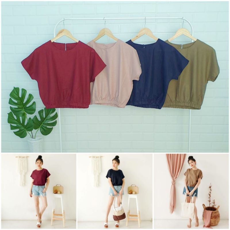 Blouse / Atasan / Baju Wanita Model Karet Pinggang