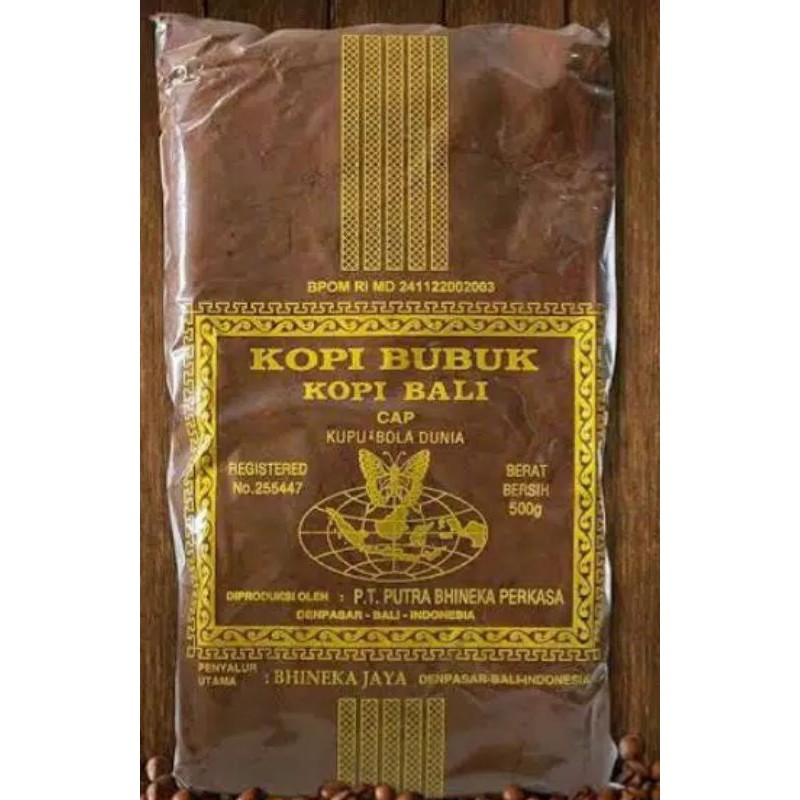 

KOPI BALI KUPU KUPU BOLA DUNIA 250 GRAM BHINNEKA JAYA