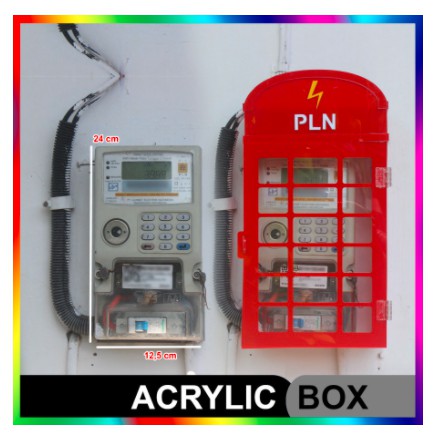 Box Meteran Listrik PLN Token Prabayar Besar Bahan Acrylic