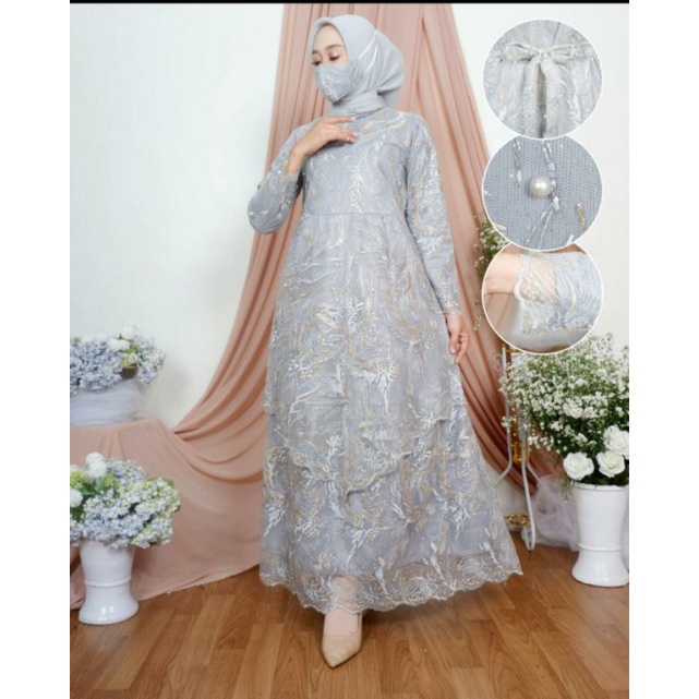 Gamis Tile Mutiara // Gamis Tile Mutiara Mekar // Kebaya Wisuda, Kebaya Modern, Gamis Wisuda Modern