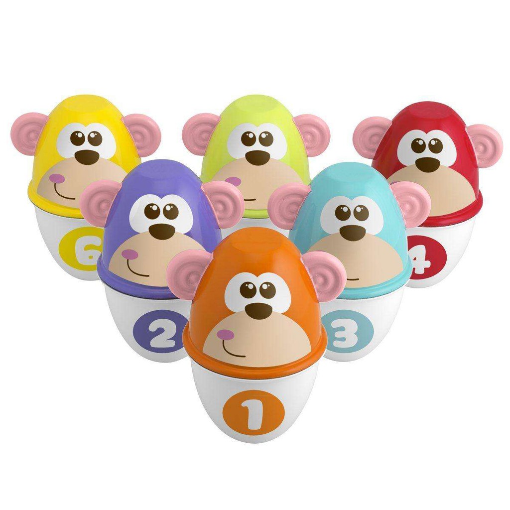 Chicco Monkey Strike / Mainan Bowling Anak 18m+