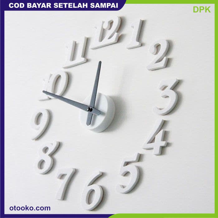 Jam Dinding Modern 3D Frameless Large Wall Clock DIY Dekorasi Dinding