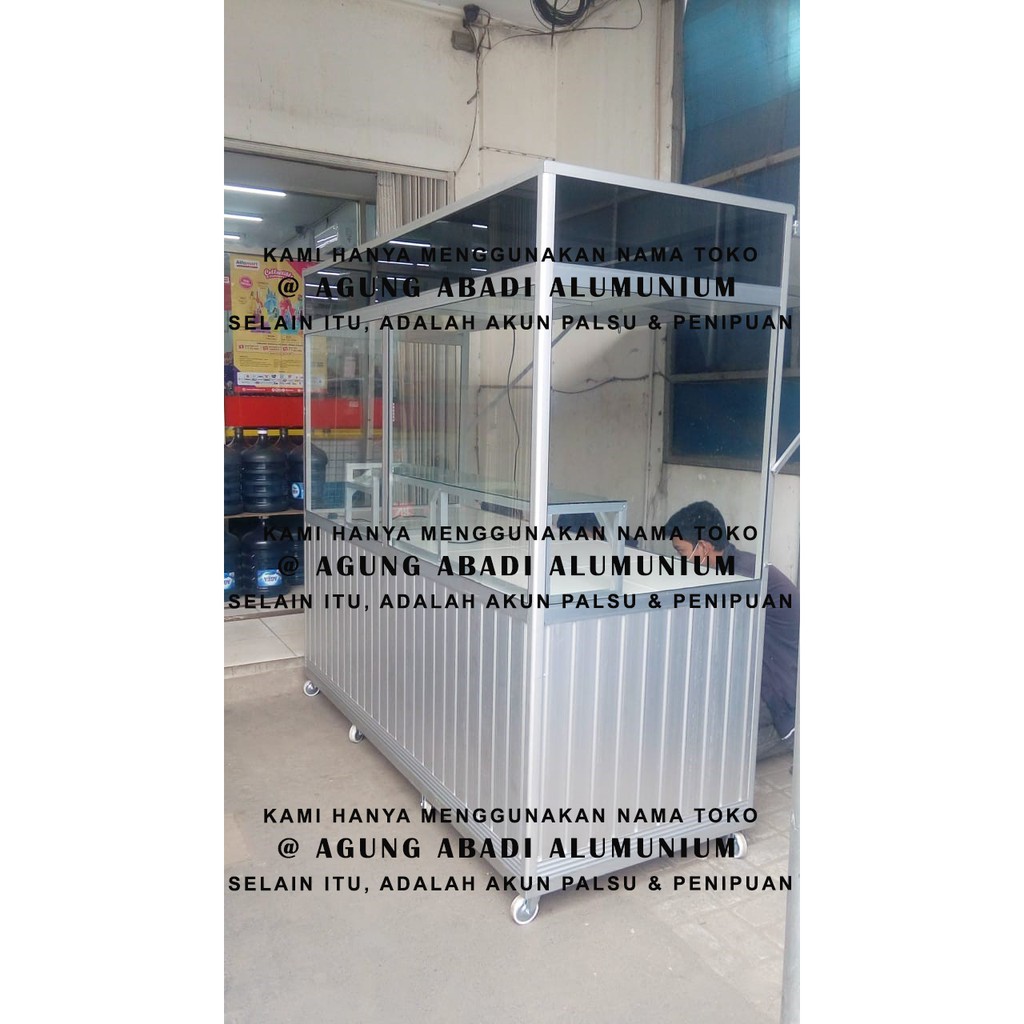 Gerobak Alumunium Martabak Ukuran 200cm Pesanan Tanah Baru 3
