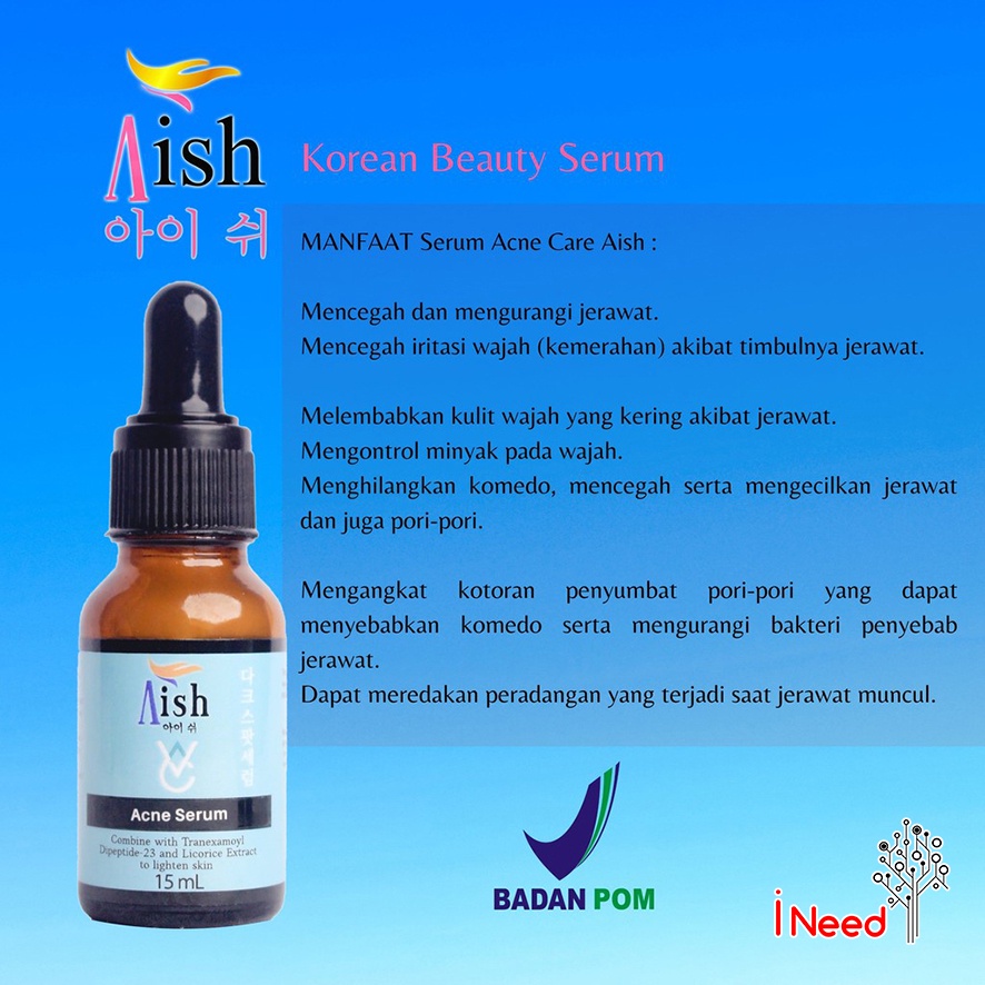 (INEED) AISH Serum Brightening | Acne | Darkspot Serum Korea 100% Original BPOM