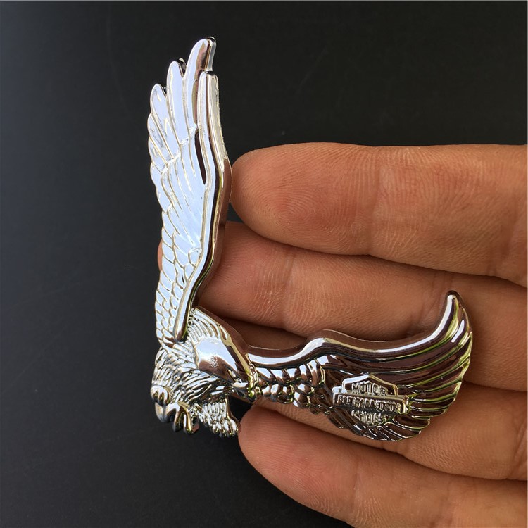 1Pc Stiker Emblem / Badge Motif Elang Harley Davidson Bahan Metal untuk Motor / Mobil