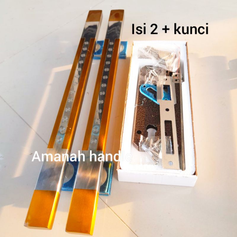 Handle gagang pintu rumah Stainless 45cm / tarikan pegangan pintu rumah GOLD